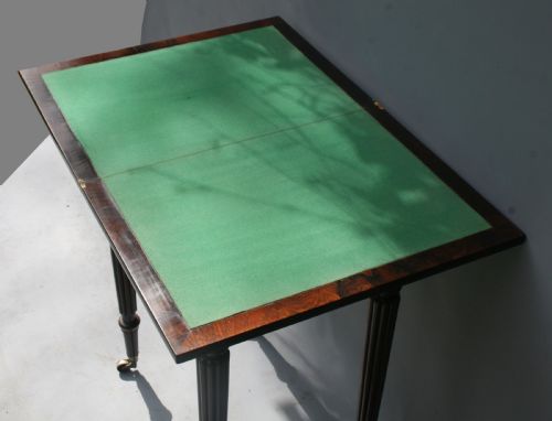 A REGENCY ROSEWOOD GAMESWORK TABLE IN THE MANNER OF GILLOWS - ADDITIONAL PHOTO 2