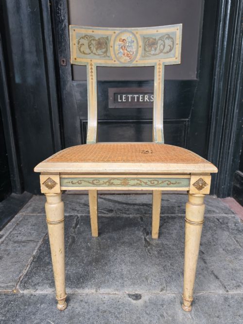 ORIGINAL ANTIQUE PAINTED CHAIR 1800S