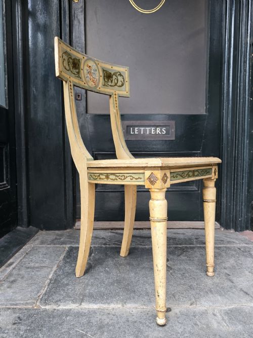 ORIGINAL ANTIQUE PAINTED CHAIR 1800S - ADDITIONAL PHOTO 1