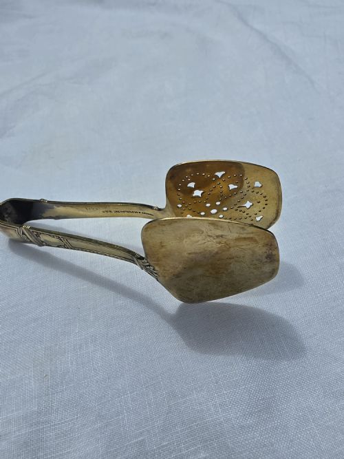 TIFFANY COMPANY SAN LORENZO 1916 PATTERN PASTRY OR SANDWICH SERVER SILVER GILT - ADDITIONAL PHOTO 8