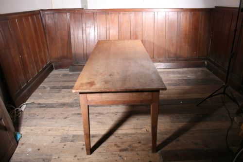 Large Elm Farmhouse Table 1800s