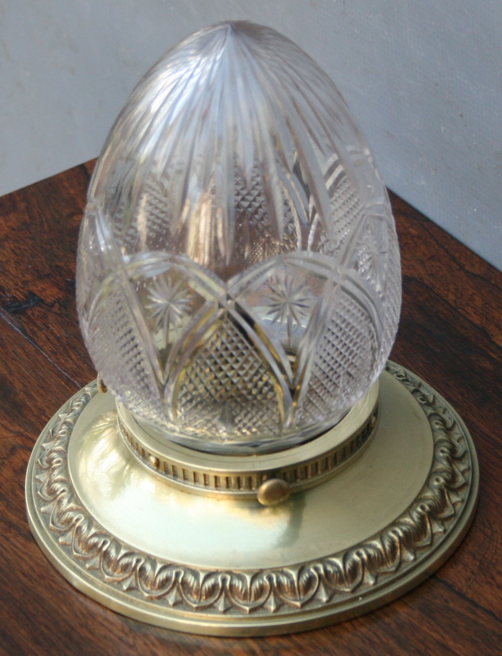A late Victorian Cut Glass “Pineapple” Ceiling Light, 