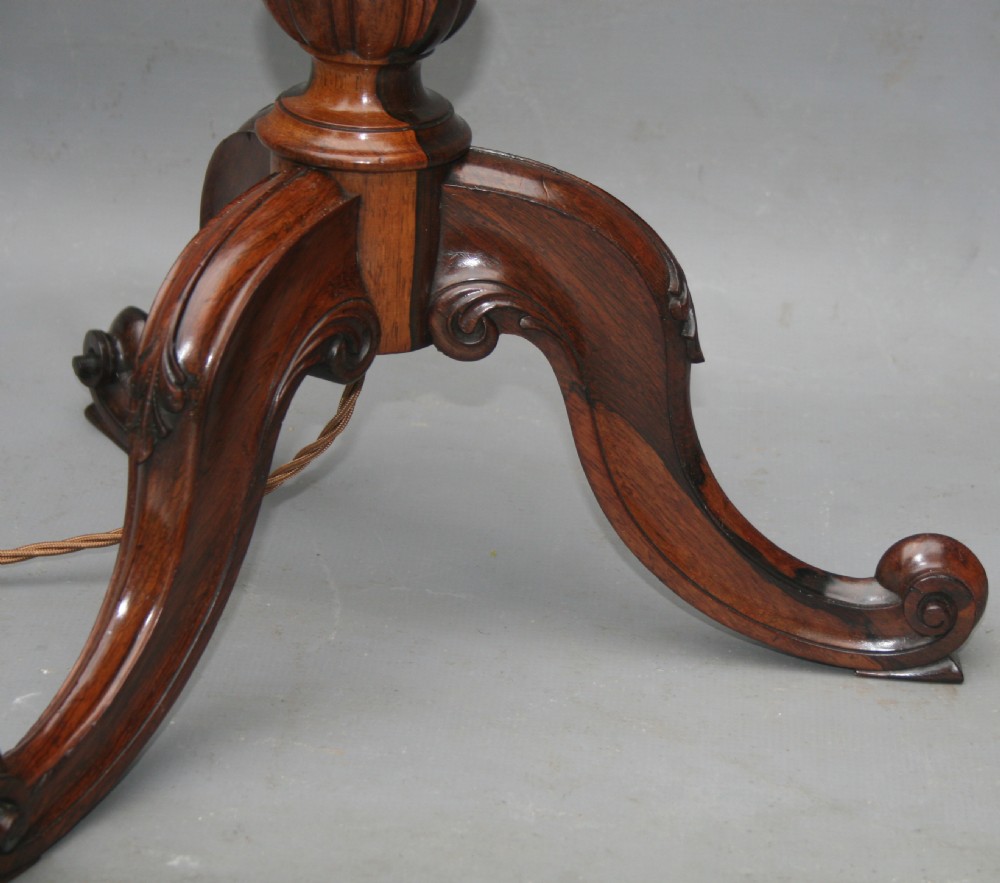 A Pair of George IV Rosewood And Brass Standard Lamps  View V