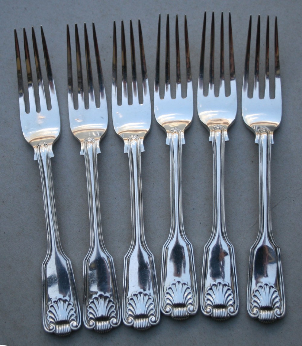 A Set Of 6 George V Silver Desert Forks,