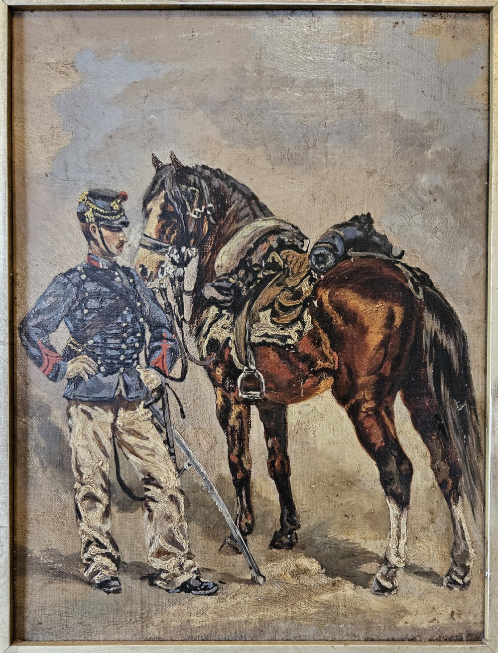 Impressionist Painting of Cavalry Officer