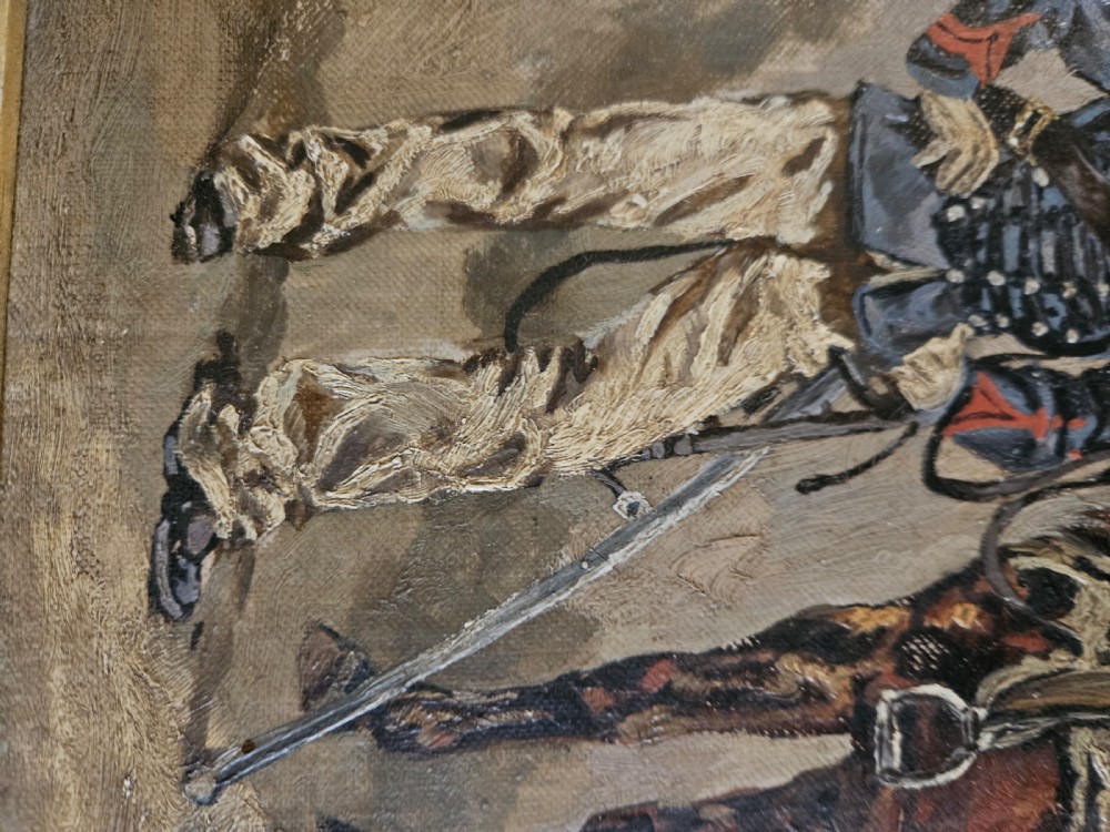 Impressionist Painting of Cavalry Officer View III