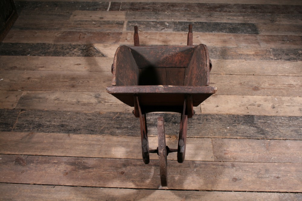 Antique Folk Art Barrow in Original Paint View IX