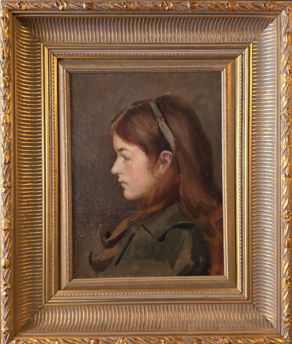Edwardian Portrait of a Lady Oil on Board England c.1910