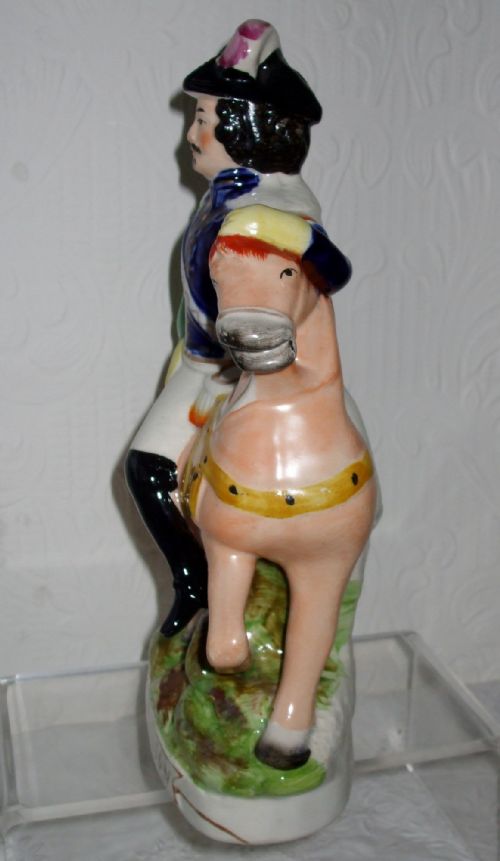 fig 1. Antique English Victorian Staffordshire Pottery Royal Portrait Figure ~