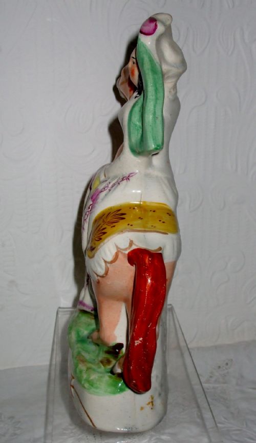 fig 1. Antique English Victorian Staffordshire Pottery Royal Portrait Figure ~
