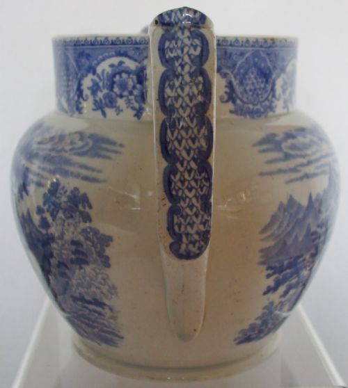 fig 1. Antique English Victorian Blue and White Transfer