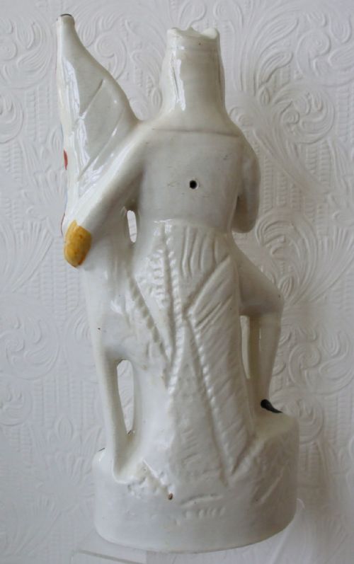 fig 2. Antique English Victorian Staffordshire Pottery Theatrical Portrait Figure ~ 