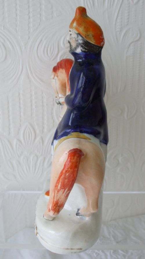 fig 1. Antique English Victorian Staffordshire Pottery Figure ~