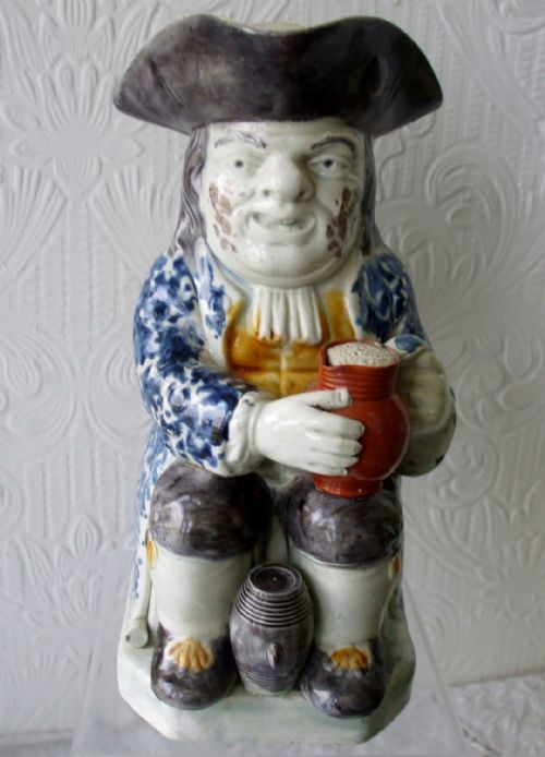 Antique English Georgian Pottery Toby Jug
