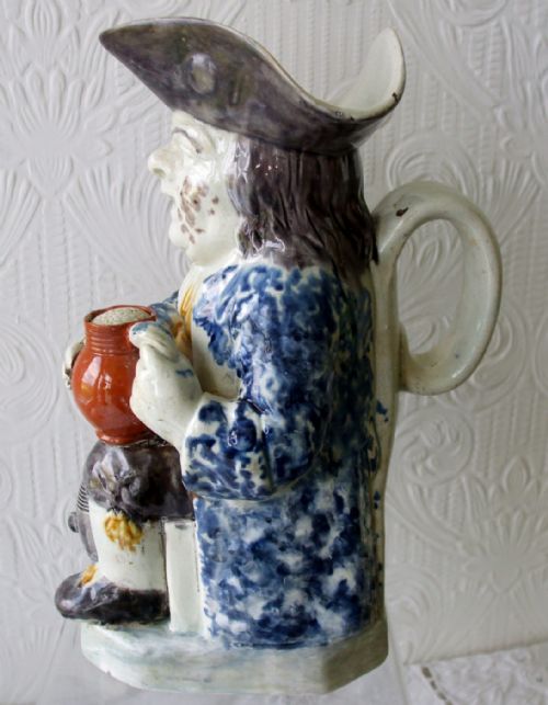 fig 1. Antique English Georgian Pottery Toby Jug