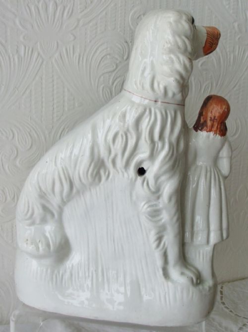 fig 2. Antique English Victorian Staffordshire Pottery Afghan Hound ~ H 2222 ~ CMPAH1