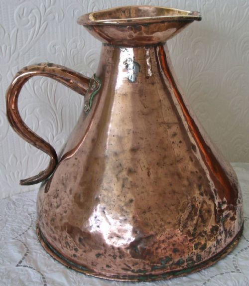 Antique English Georgian 4 Gallon Copper Measure ~ Hy. Timms of Liverpool