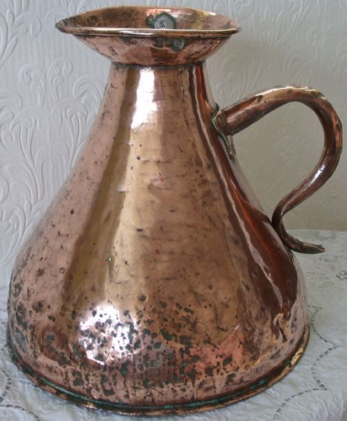 fig 2. Antique English Georgian 4 Gallon Copper Measure ~ Hy. Timms of Liverpool