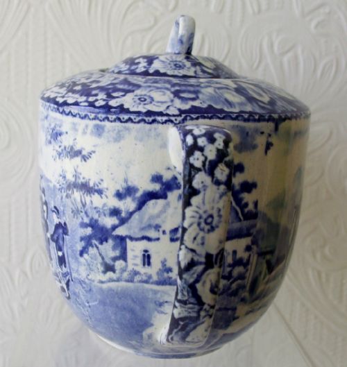 fig 1. Antique English Georgian Blue and White Transfer 