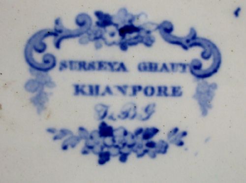 fig 2. Antique English Georgian Blue and White Transfer 