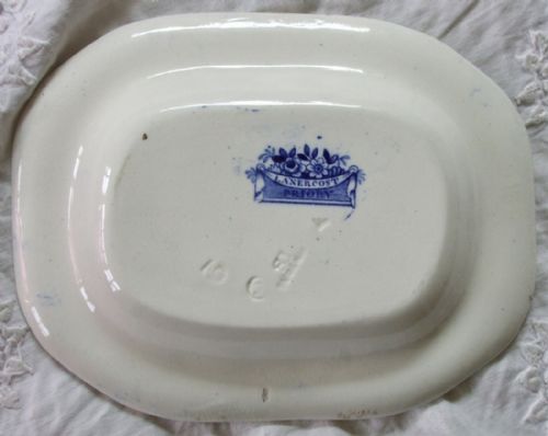 fig 1. Antique English Edwardian Blue and White Transfer