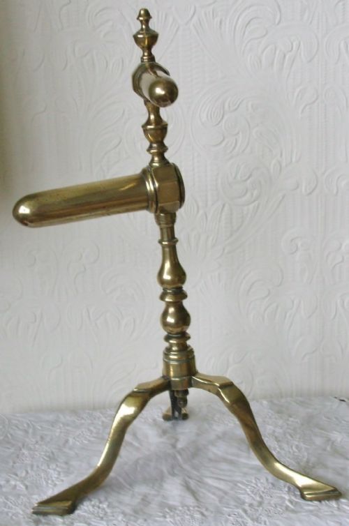 fig 1. Antique English Georgian Brass Double Goffering Iron