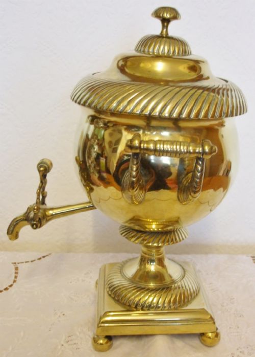 fig 1. Antique English Georgian Brass Samovar