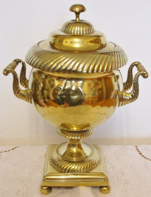 fig 2. Antique English Georgian Brass Samovar