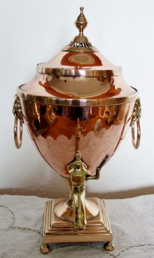 Antique English Georgian Copper Samovar