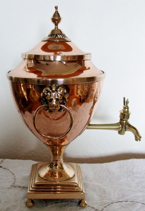 fig 1. Antique English Georgian Copper Samovar