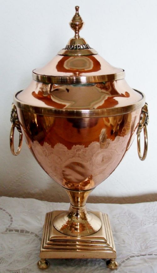 fig 2. Antique English Georgian Copper Samovar