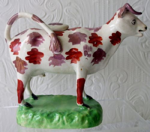 fig 2. Antique Welsh Georgian Pottery Cow Creamer