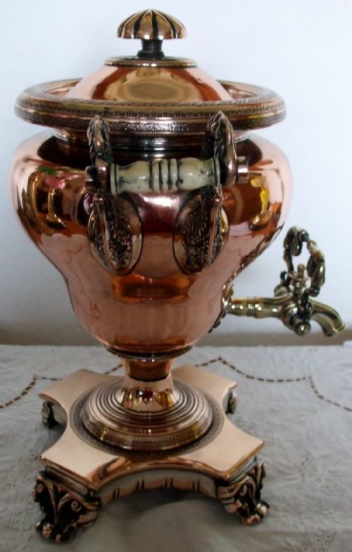fig 1. Antique English Regency Copper Samovar