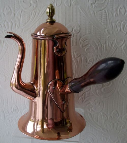 Antique English Georgian Copper Coffee Pot