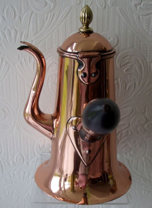 fig 1. Antique English Georgian Copper Coffee Pot