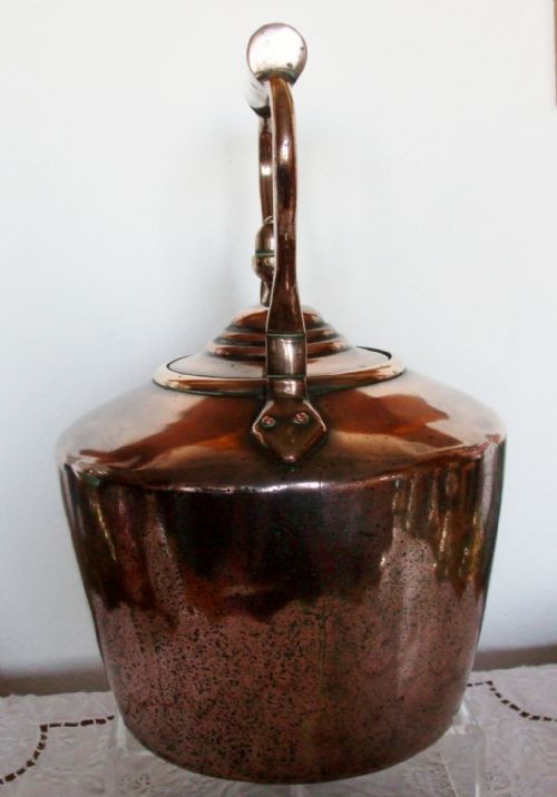 fig 1. Antique English Victorian Copper Kettle