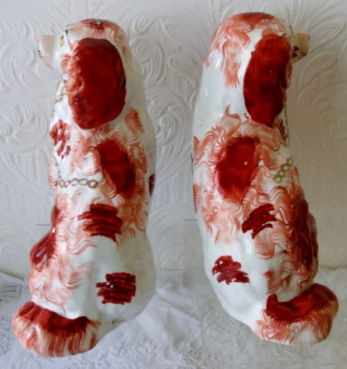 fig 1. Pair of Antique English Victorian Staffordshire Pottery