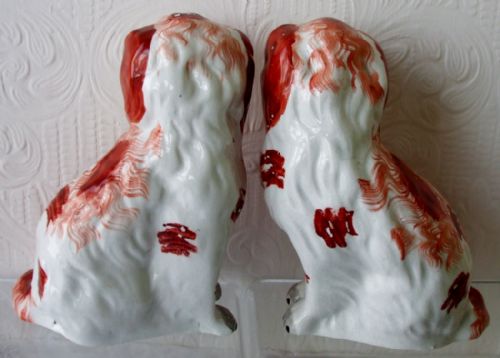 fig 2. Pair of Antique English Victorian Staffordshire Pottery