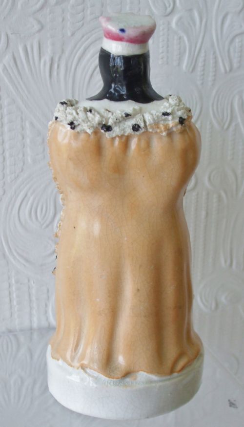 fig 2. Antique English Victorian Staffordshire Pottery Portrait Figure