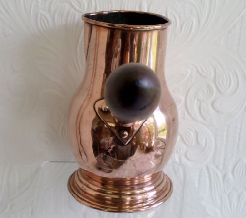 fig 1. Antique English Georgian Copper Chocolate Pot