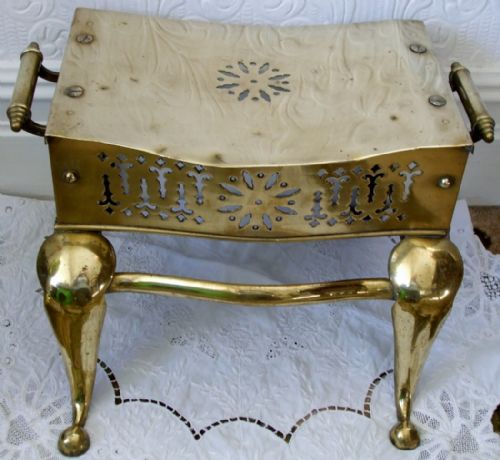 Antique English Georgian Pierced Brass Footman