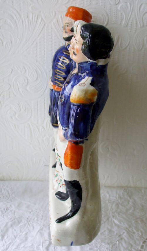 fig 1. Antique English Victorian Staffordshire Pottery Royal Portrait Figure ~ 