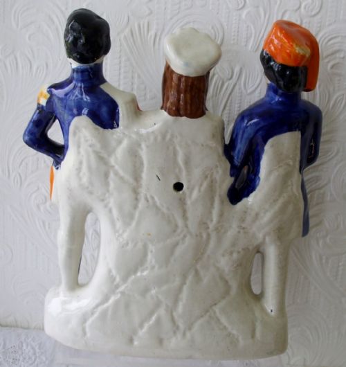 fig 2. Antique English Victorian Staffordshire Pottery Royal Portrait Figure ~ 