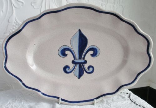 Antique Malicorne French Faience Dish