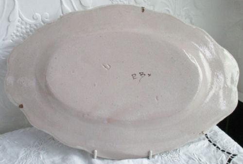 fig 1. Antique Malicorne French Faience Dish