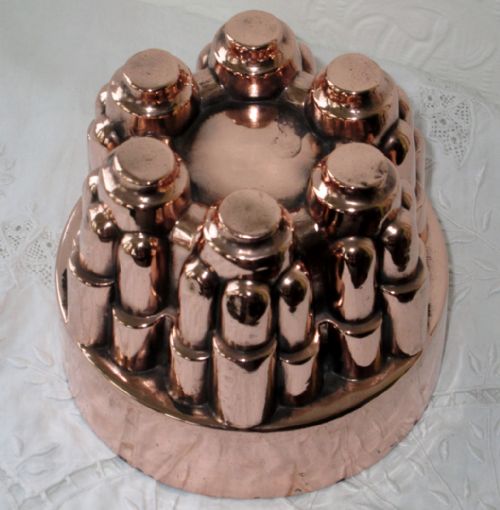 fig 1. Antique English Victorian Copper Jelly Mould