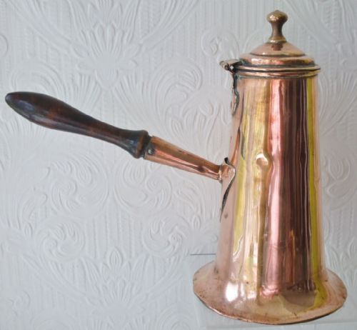 fig 2. Antique English Georgian Copper Coffee Pot