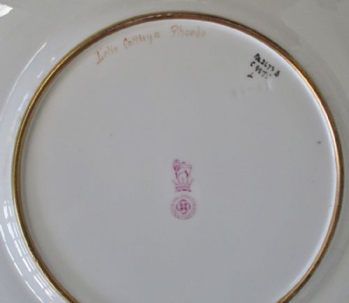 fig 2. Antique English Edwardian Royal Doulton Porcelain Cabinet Plate ~