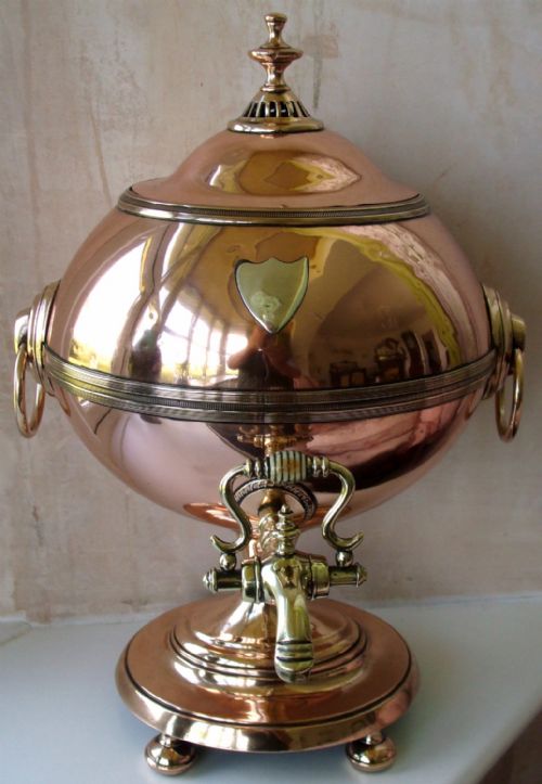 Antique English Georgian Copper Tea-urn / Samovar