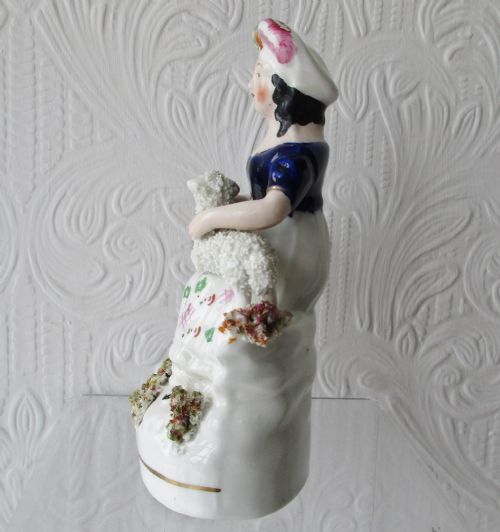 fig 1. Antique English Victorian Staffordshire Pottery Figure ~